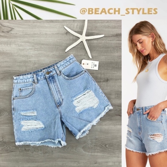 🔆BILLABONG🔆 HOW BOUT THAT JEAN SHORTS - Picture 1 of 11